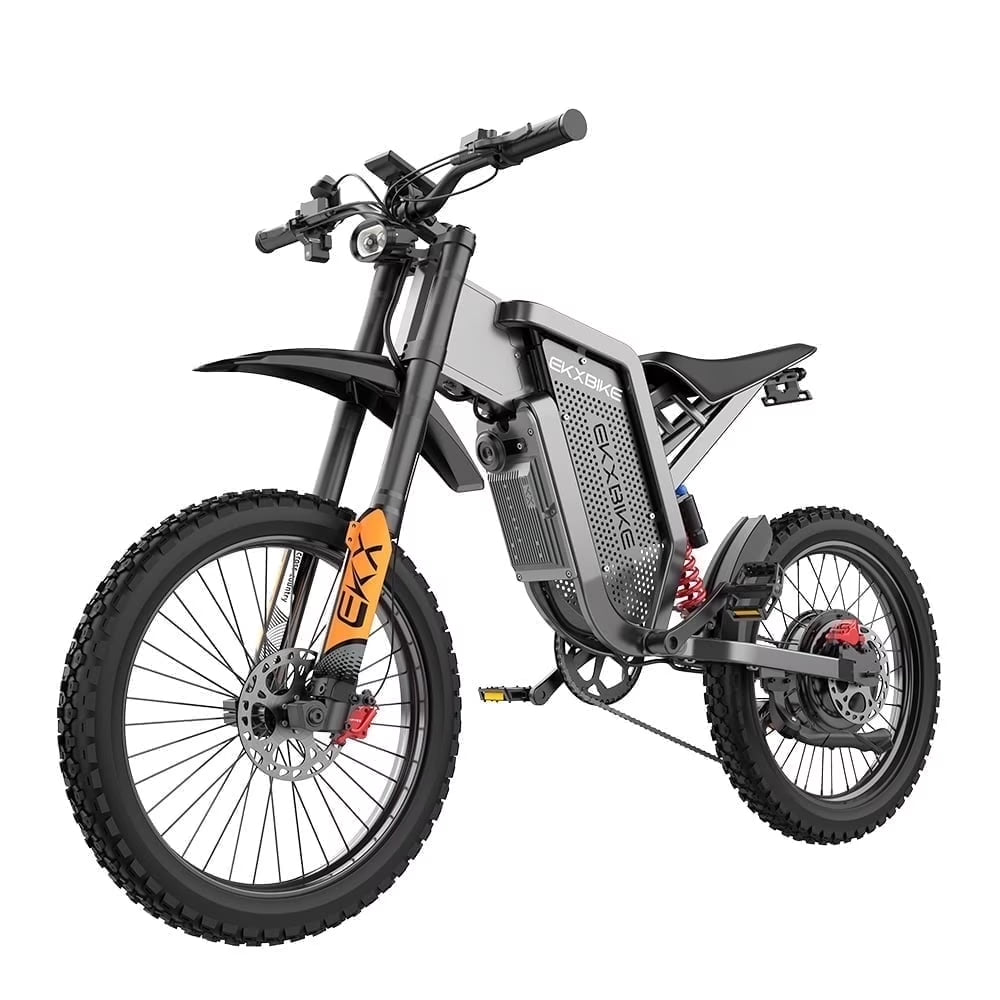 EKX X21 MAX Electric Moutain Dirt Bike for Adults,3000W (Peak 6000W) 45MPH 60V 30AH Removable Samsung Battery E-Bike,19"X2" Offroad Tire Electric Motorcycle Bicycle 7 Speed Full Suspension UL2849