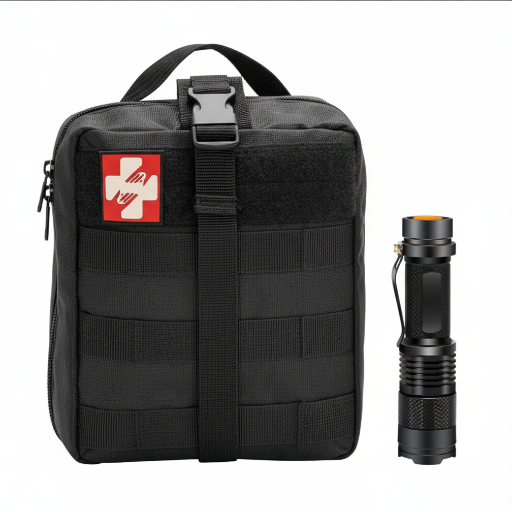 142Pcs Survival Kit, Professional Survival Equipment with Molle Pouch Camping...