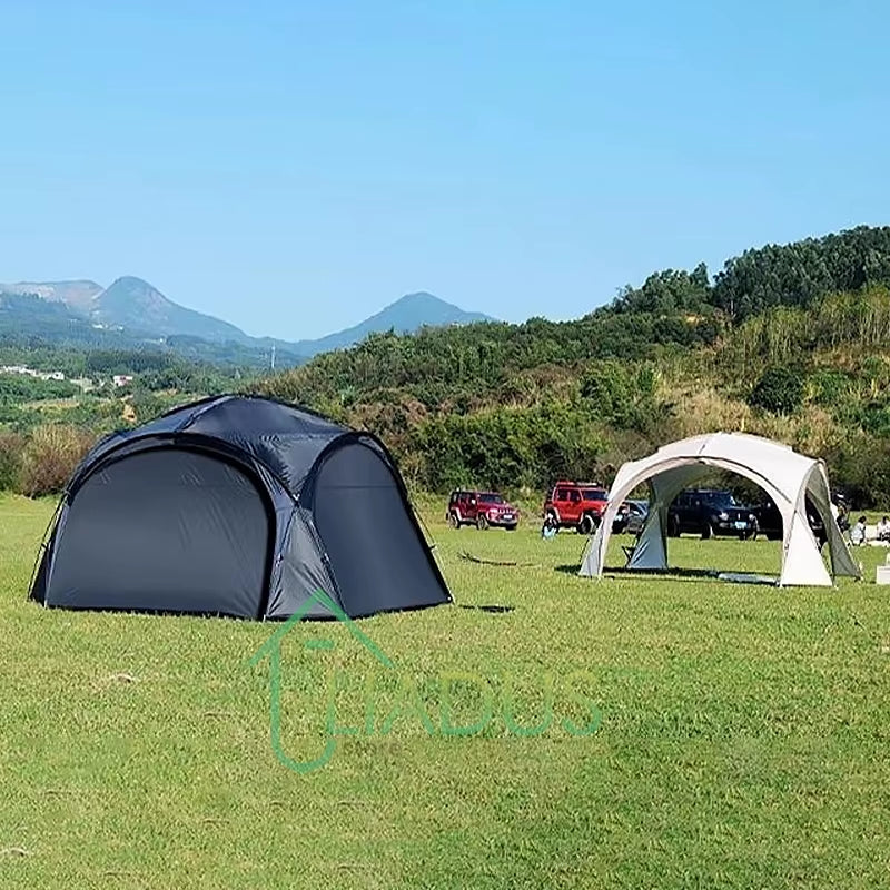 Outdoor Yurt Dome Canopy Oversized Silver Coated UV Protection Waterproof Camping Shelter Outdoor Sun Shade Camping Canopy Tent